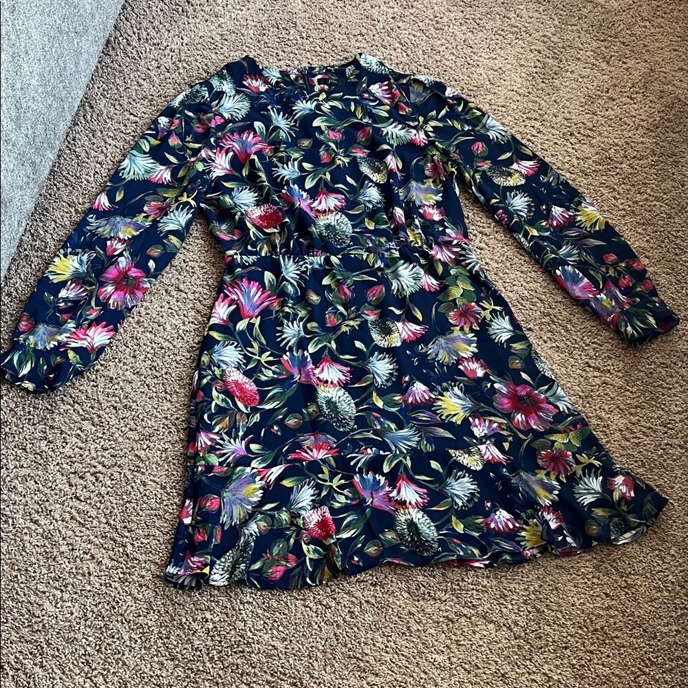 J. Crew Navy Floral Dress - Picture 4 of 16